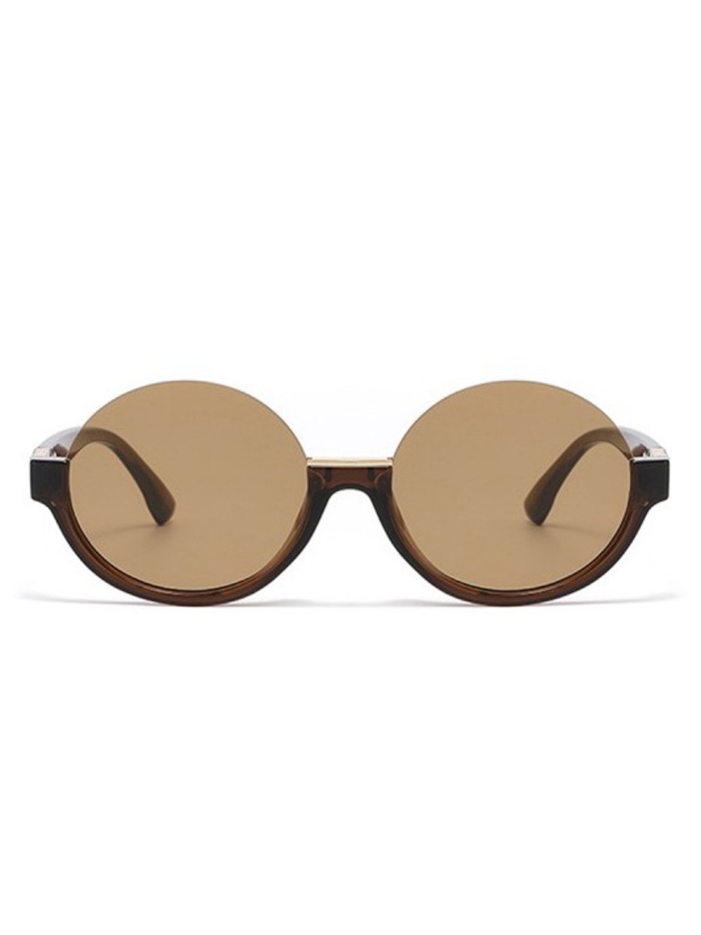 Round Brown Sunglasses - Retro Round Frame